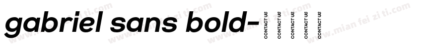 gabriel sans bold字体转换